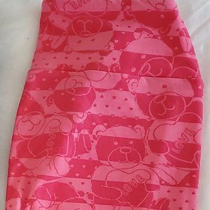 LulaRoe Leggings Valentine's One Size Bear Heart Pattern